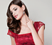 View additional images of Eva Lace Maternity Gown (Scarlet)