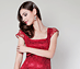 View additional images of Eva Lace Maternity Gown (Scarlet)