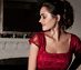 View additional images of Eva Lace Maternity Gown (Scarlet)