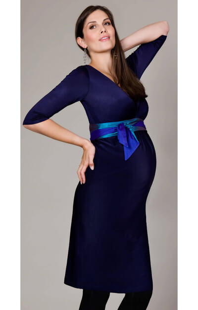 Indigo Maternity Dress (Blue) by Tiffany Rose