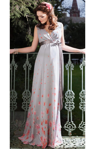 Jasmine Maternity Gown Long (Peach Blossom) by Tiffany Rose