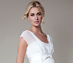 View additional images of Lily Silk Maternity Gown Long (Ivory)