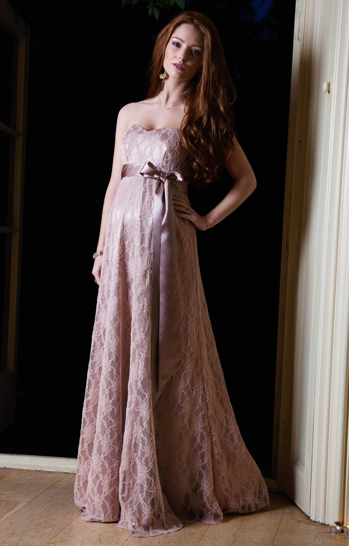 Olivia Maternity Gown (Antique Rose) - Maternity Wedding Dresses ...