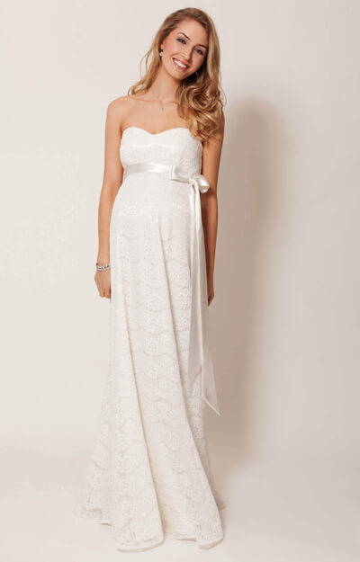Olivia Maternity Gown (Ivory) by Tiffany Rose