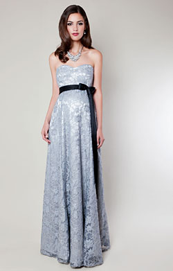 Olivia Maternity Gown (Silver Mist)