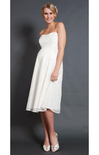 Savona Ivory Maternity Wedding Gown Short by Tiffany Rose