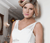 View additional images of Silk Crystal Maternity Gown (Ivory)