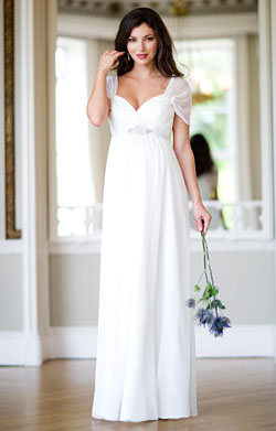 Silk Sophia Maternity Wedding Gown (Ivory)