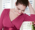 View additional images of Tulip Maternity Dress (Raspberry Crush)