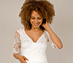 View additional images of White Orchid Lace Maternity Wedding Gown