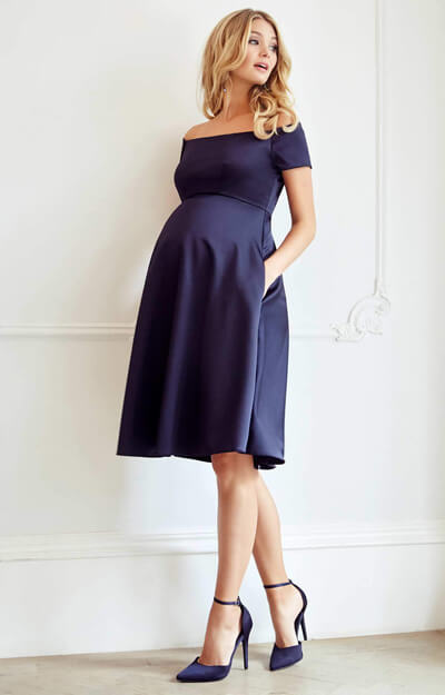 Aria Maternity Dress Midnight Blue by Tiffany Rose