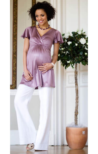 Butterfly Maternity Top (Dark Mauve) by Tiffany Rose