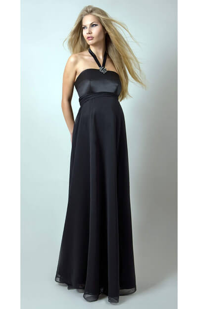Black Tie Maternity Gown by Tiffany Rose