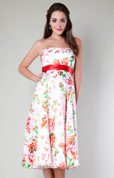 Clementine Floral Maternity Gown (Short) by Tiffany Rose