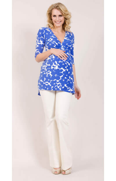 Cruise Maternity Top (Blue) by Tiffany Rose