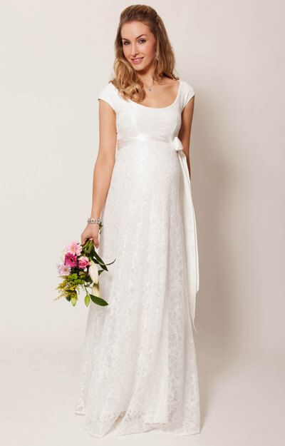 Eliza Maternity Wedding Gown Long (Ivory) by Tiffany Rose