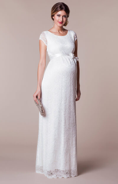 Emma Maternity Wedding Gown Long Ivory by Tiffany Rose
