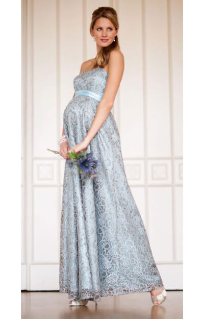 Savona Maternity Gown (Blue) by Tiffany Rose