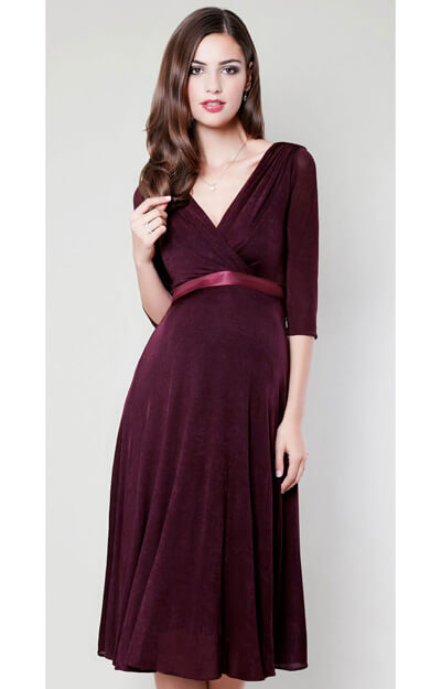 Willow Maternity Dress (Deep Claret) by Tiffany Rose