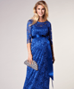 Robe de grossesse en dentelle Amelia longue (Bleu Windsor) by Tiffany Rose