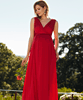 Anastasia Maternity Gown Long Sunset Red by Tiffany Rose