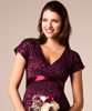 Bridget Maternity Lace Dress Claret by Tiffany Rose