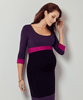 Colour Block Maternity Dress (Purple) by Tiffany Rose