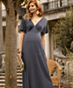Celia Maternity Maxi Dress Navy Stripe by Tiffany Rose