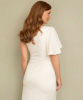 Taylor One Shoulder Dress (Ivory) by Tiffany Rose