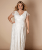 Eden Lace Maternity Wedding Gown Plus Size Ivory by Tiffany Rose