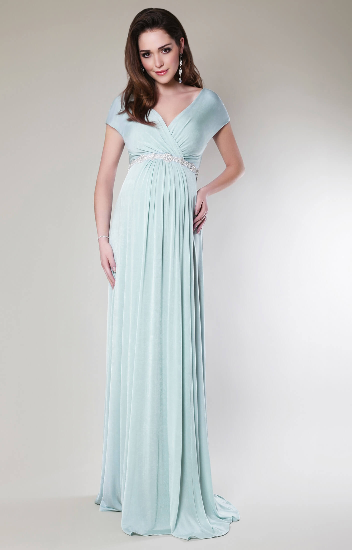 Alessandra Maternity Gown Long (Sea Breeze) - Maternity Wedding Dresses