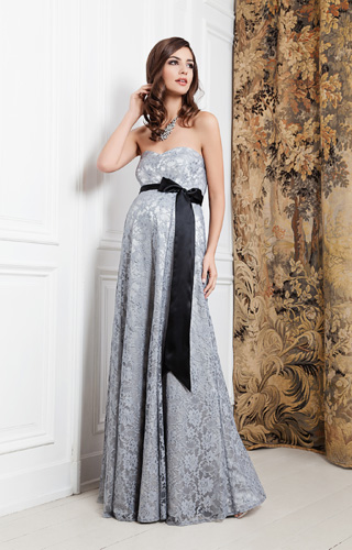 Olivia Maternity Gown (Silver Mist) by Tiffany Rose
