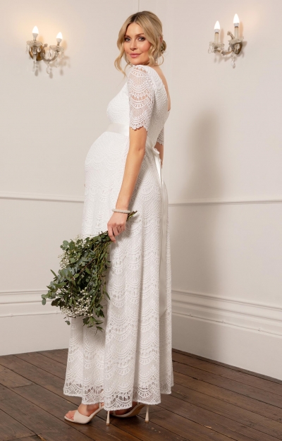 Verona Gravid Bröllopsklänning Ivory White by Tiffany Rose