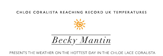 Becky Mantin wearing our Chloe Coralista