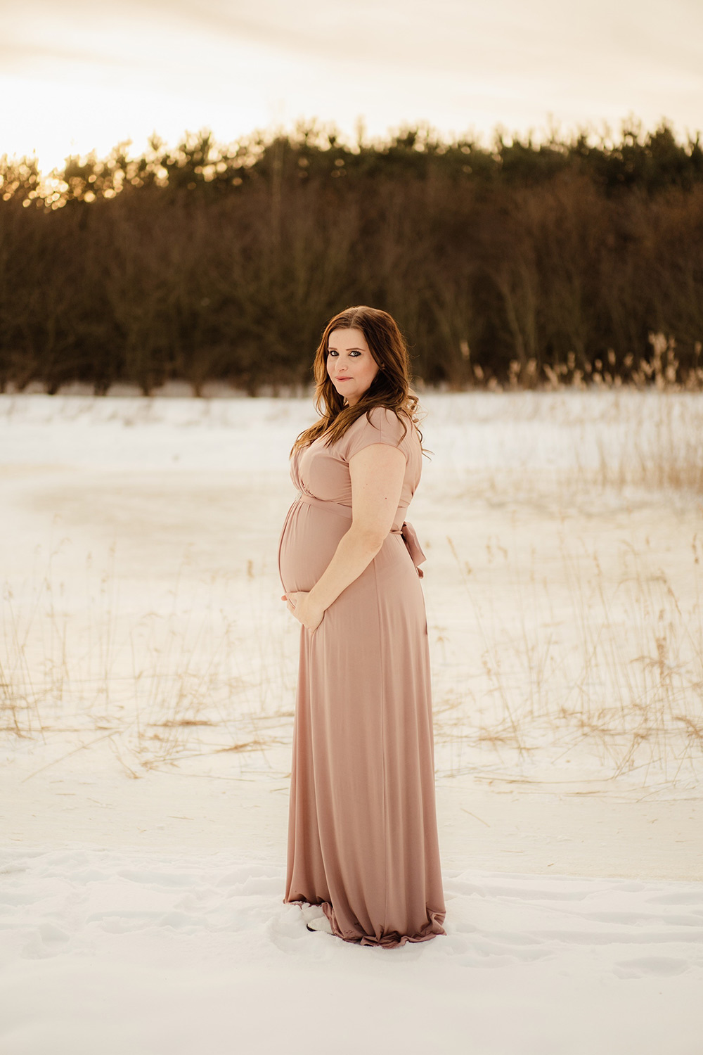 A Snowy Maternity Photoshoot - Tiffany Rose Maternity Blog CA
