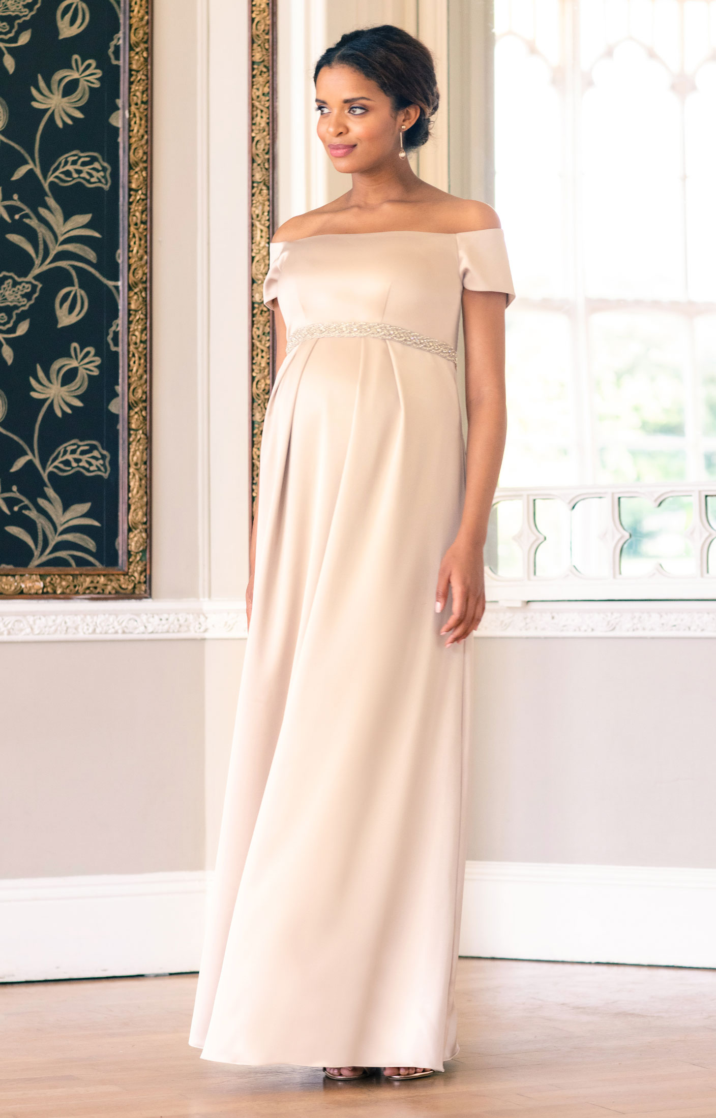 silk maternity dress