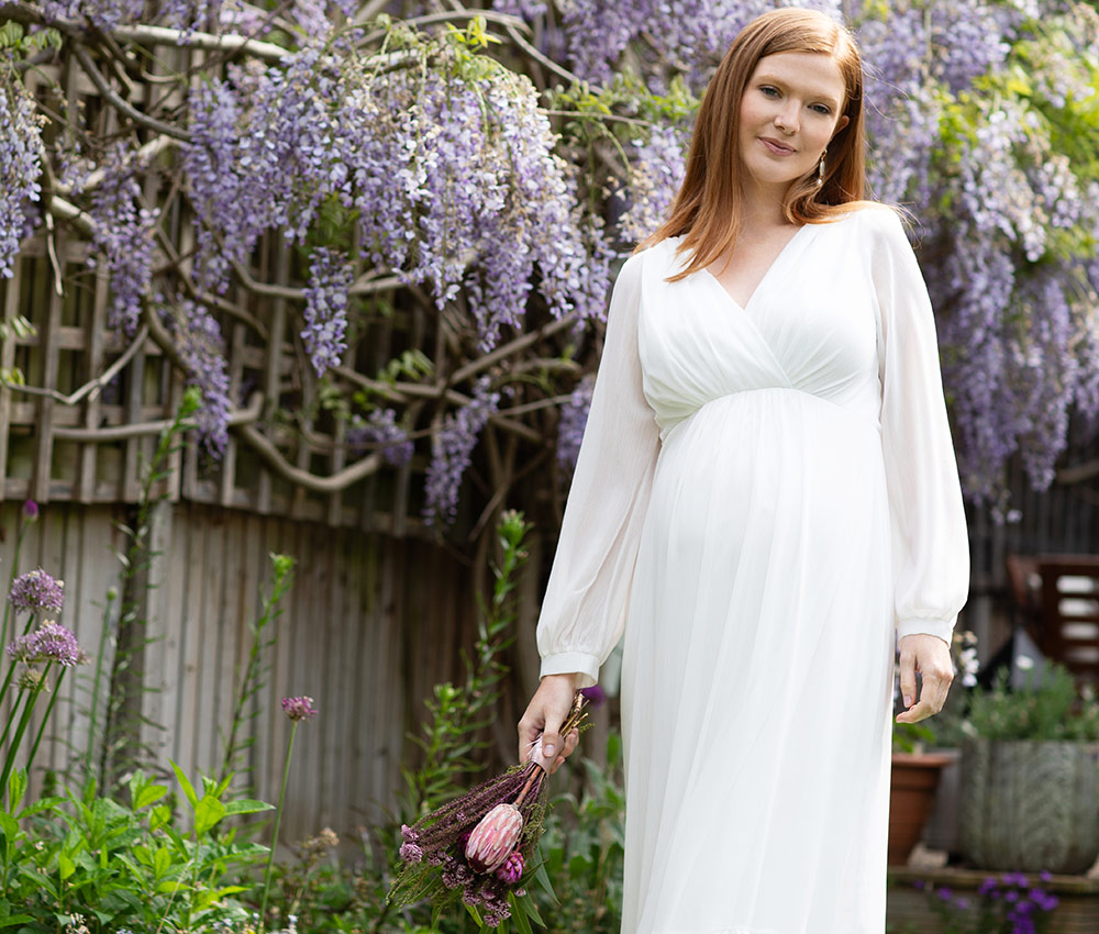 Horton Lane | White Lace Maternity Dress