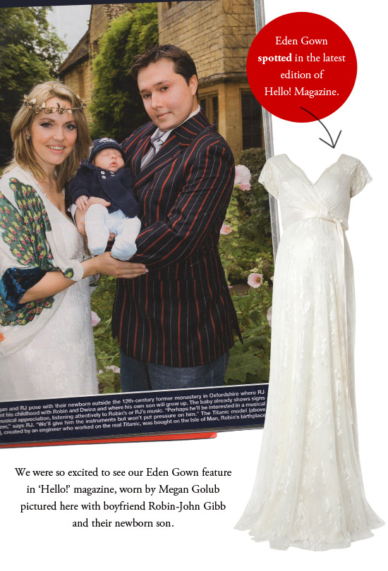 Eden Gown makes it into Hello! Magazine.