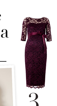 Amelia Lace Maternity Dress (Claret)
