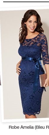 Amelia Lace Maternity Dress (Windsor Blue)
