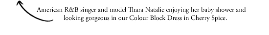 Thara Natalie, Colour block Dress Cherry Spice