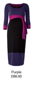 Colour Block Dress Purple