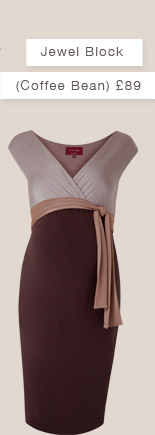 Jewel Block Dress, Coffee Bean