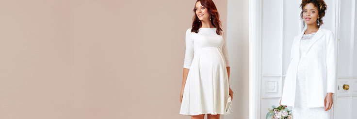 Sienna Maternity Dress Short Cream