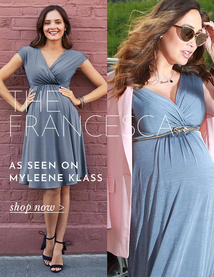 Francesca Maternity Maxi Dress in Steel Blue Francesca Maternity Maxi Dress in Steel Blue