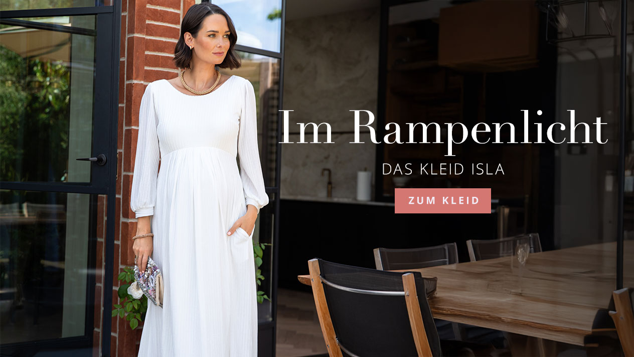 Umstandskleid Isla aus geripptem Jersey (Elfebein)