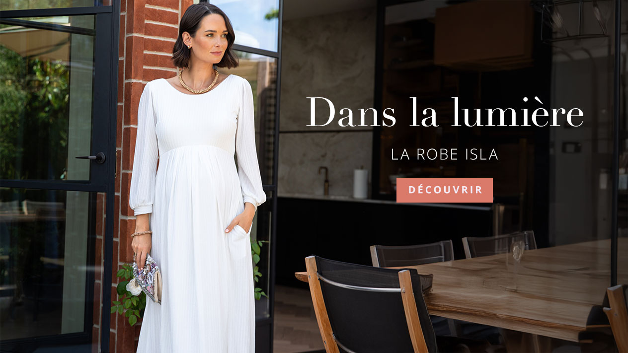 Robe en jersey côtelé Isla (Ivoire)