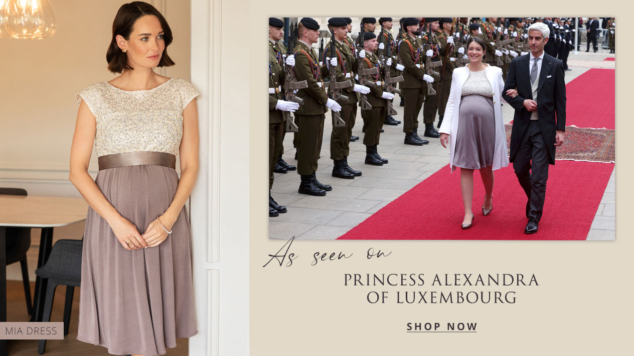 Mia Maternity Dress Dusky Truffle