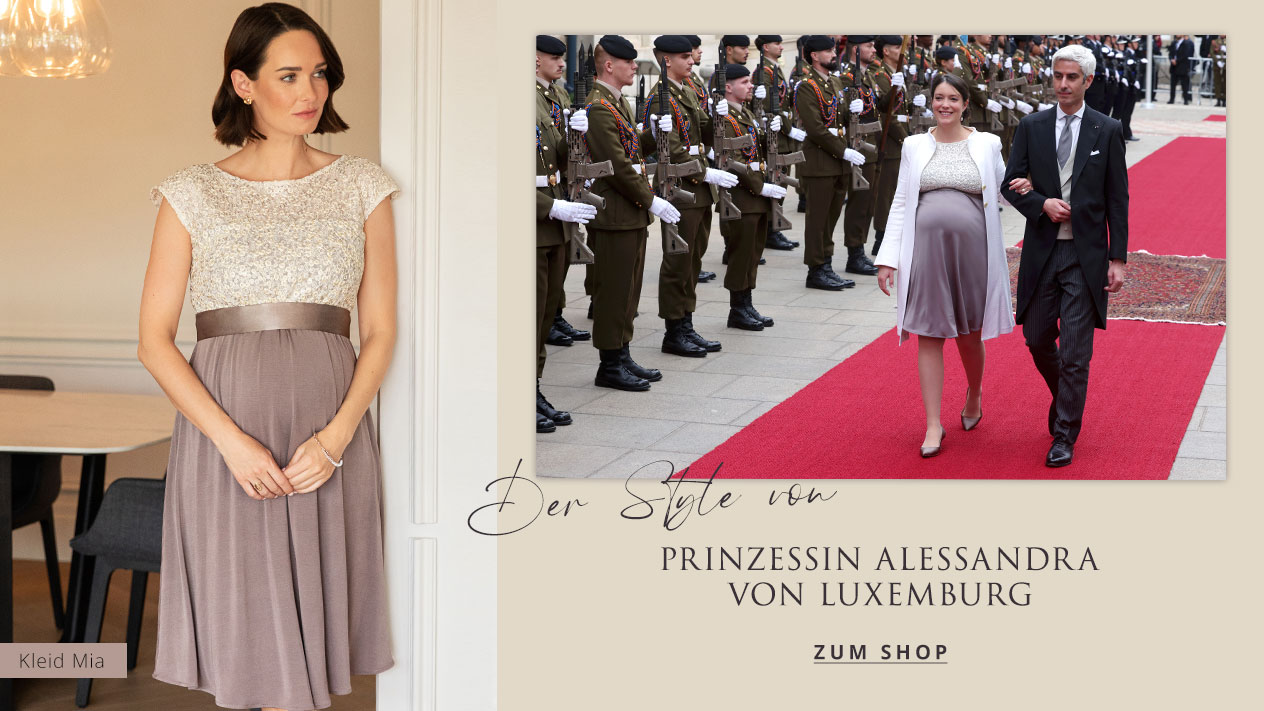 Mia Umstandsmoden Kleid in Trüffel