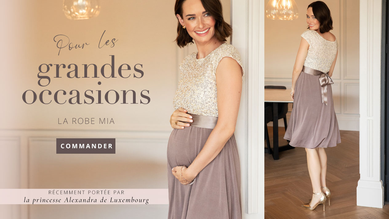 Robe de Grossesse Mia Gris Truffé